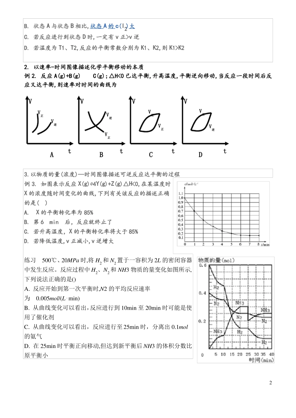 高二化学化学平衡图像专题_第2页