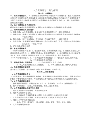 人力资源招聘与甄选