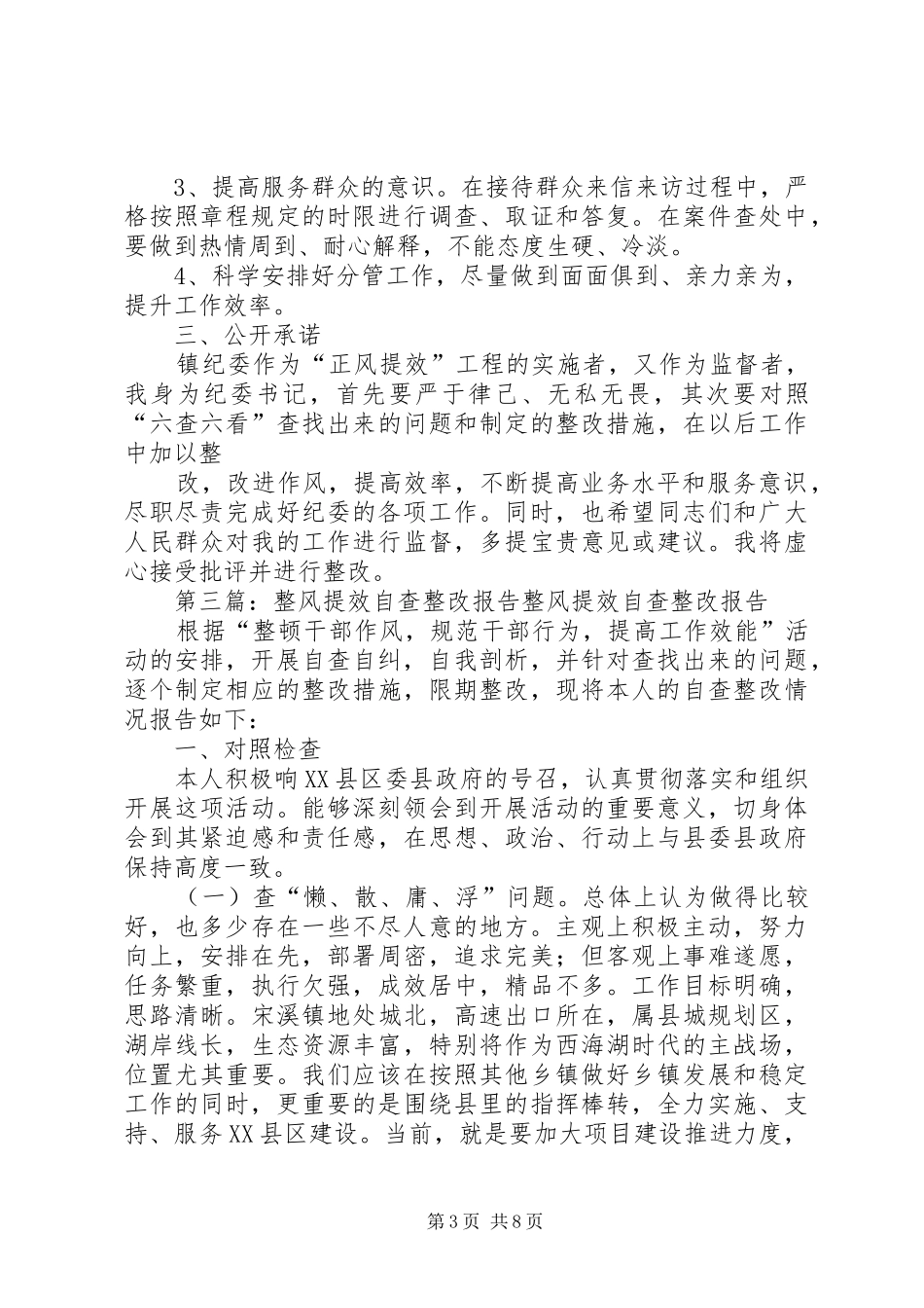 正风提效自查报告整改措施_第3页