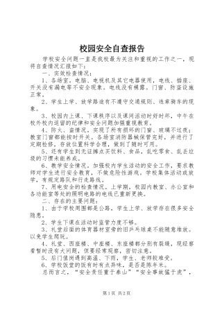 校园安全自查报告 (16)