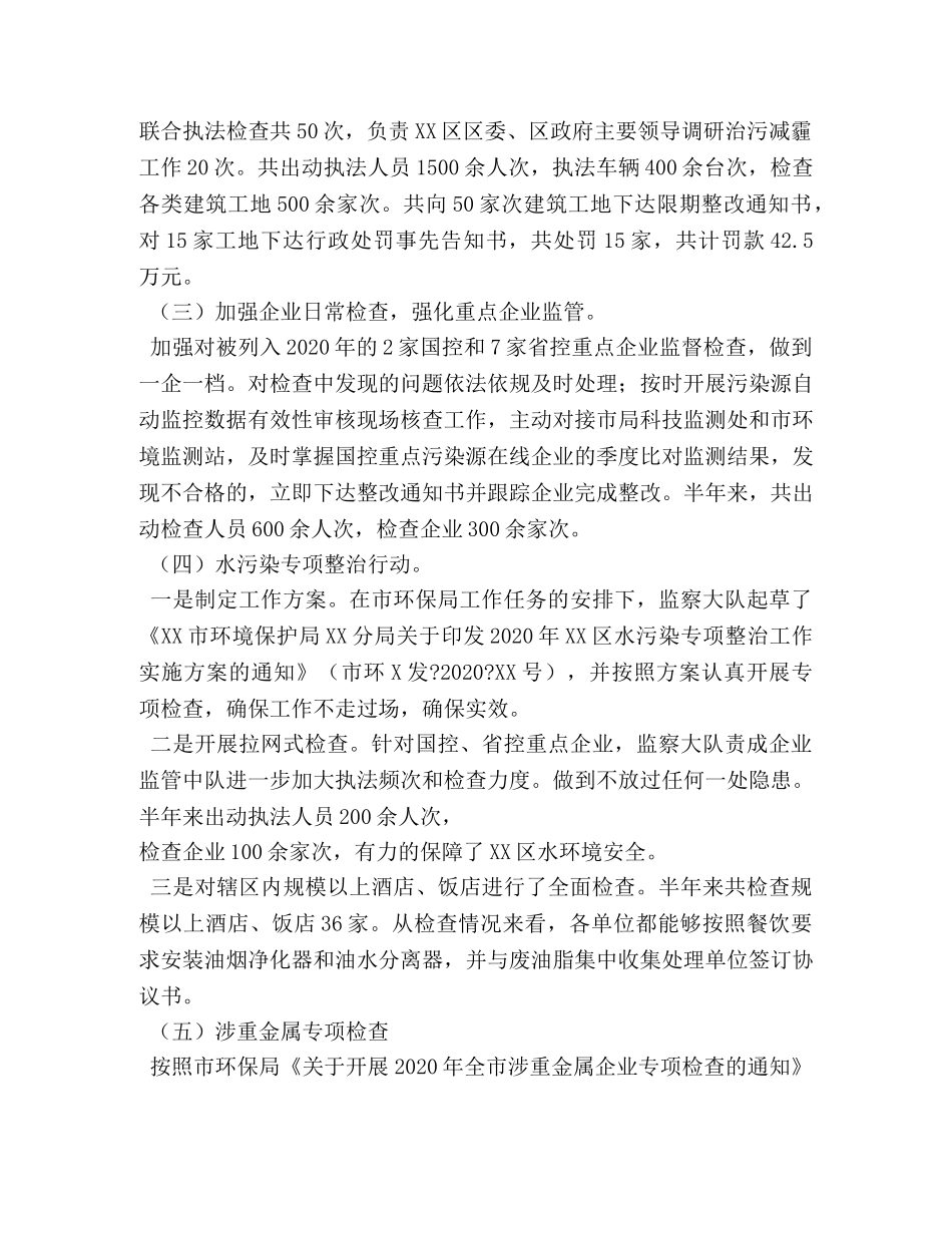 环境监察大队工作总结 _第2页