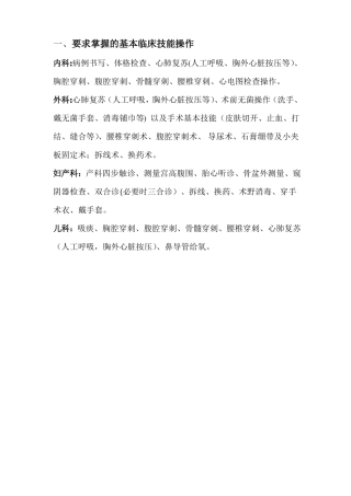 临床技能操作手册