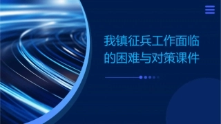 我镇征兵工作面临的困难与对策课件