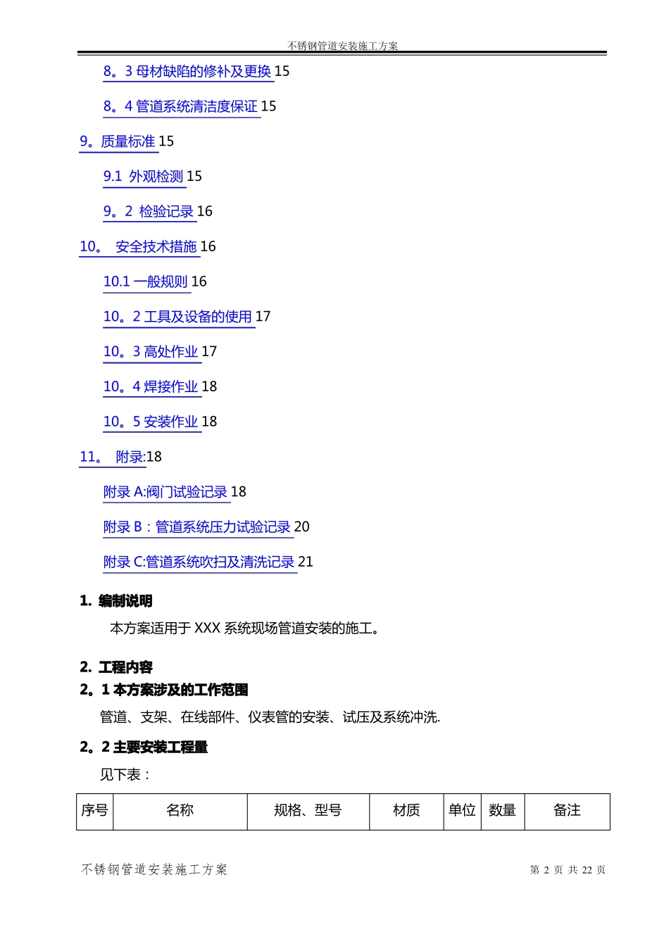 不锈钢管道安装施工方案71814_第2页