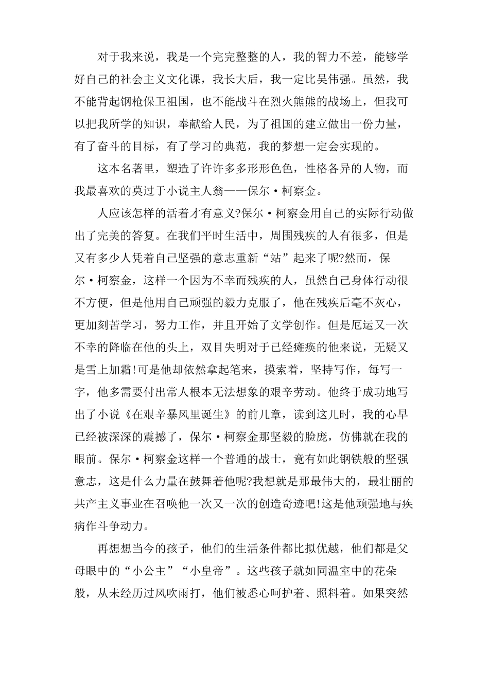 钢铁是怎样炼成的读书心得体会五篇_第2页