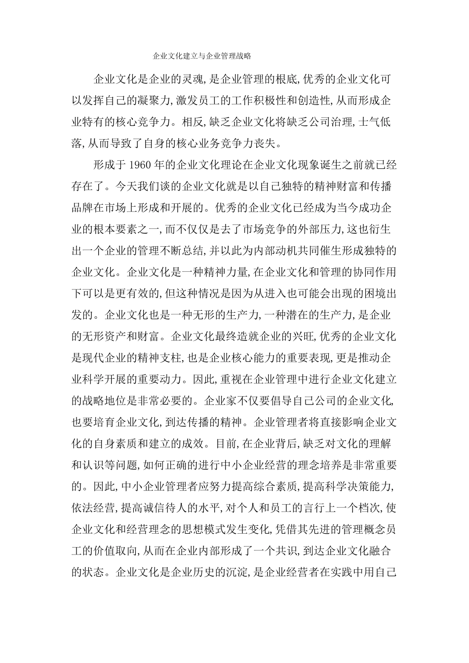 企业文化建设与企业管理战略_第1页