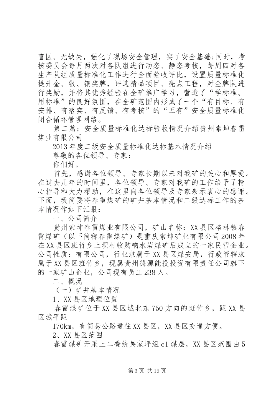 新安全质量标准化达标情况汇报材料_第3页