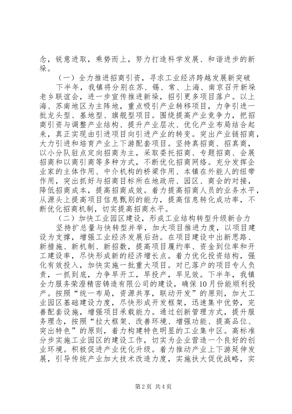 新垛镇贯彻落实市委十一届三次全会精神情况汇报_第2页