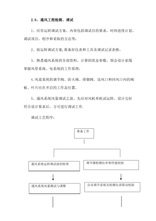 通风工程检测调试