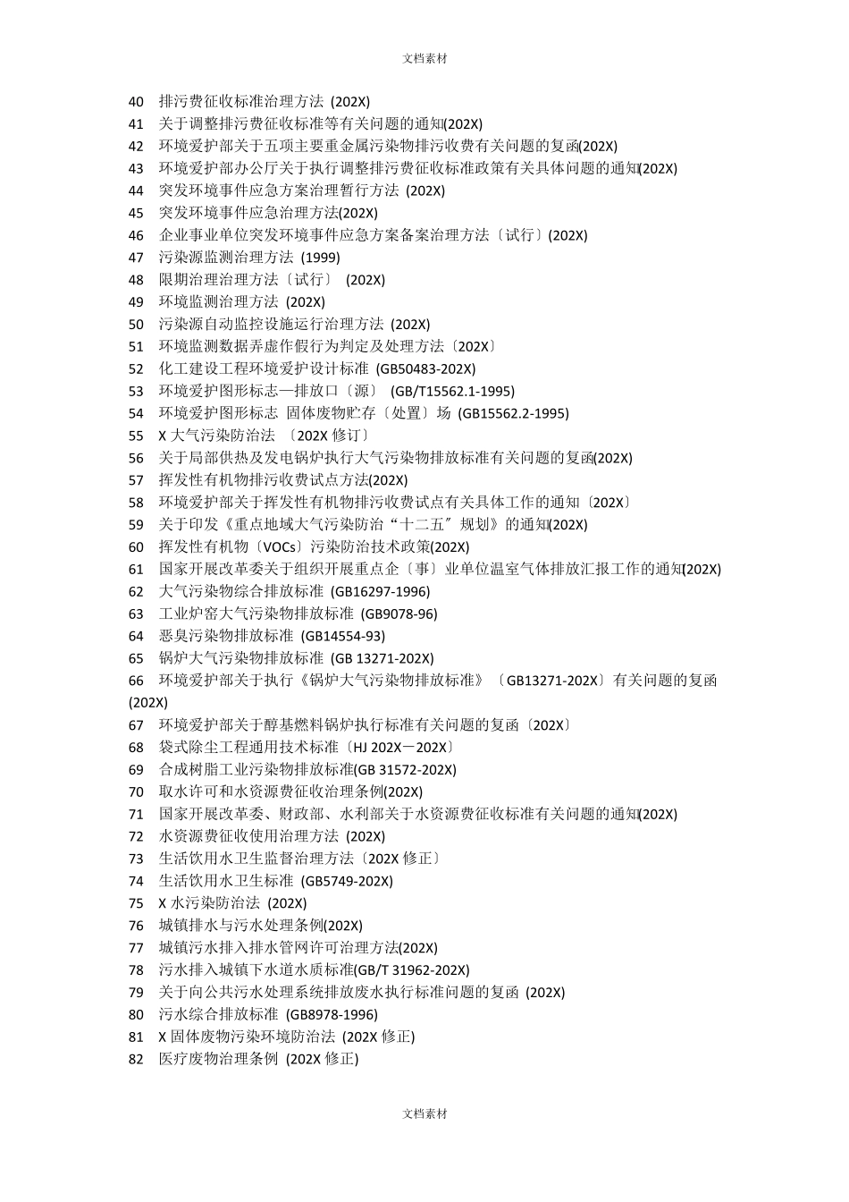 环境法律法规清单_第2页