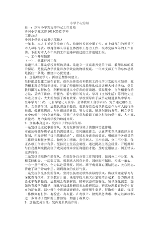 小学书记总结精选