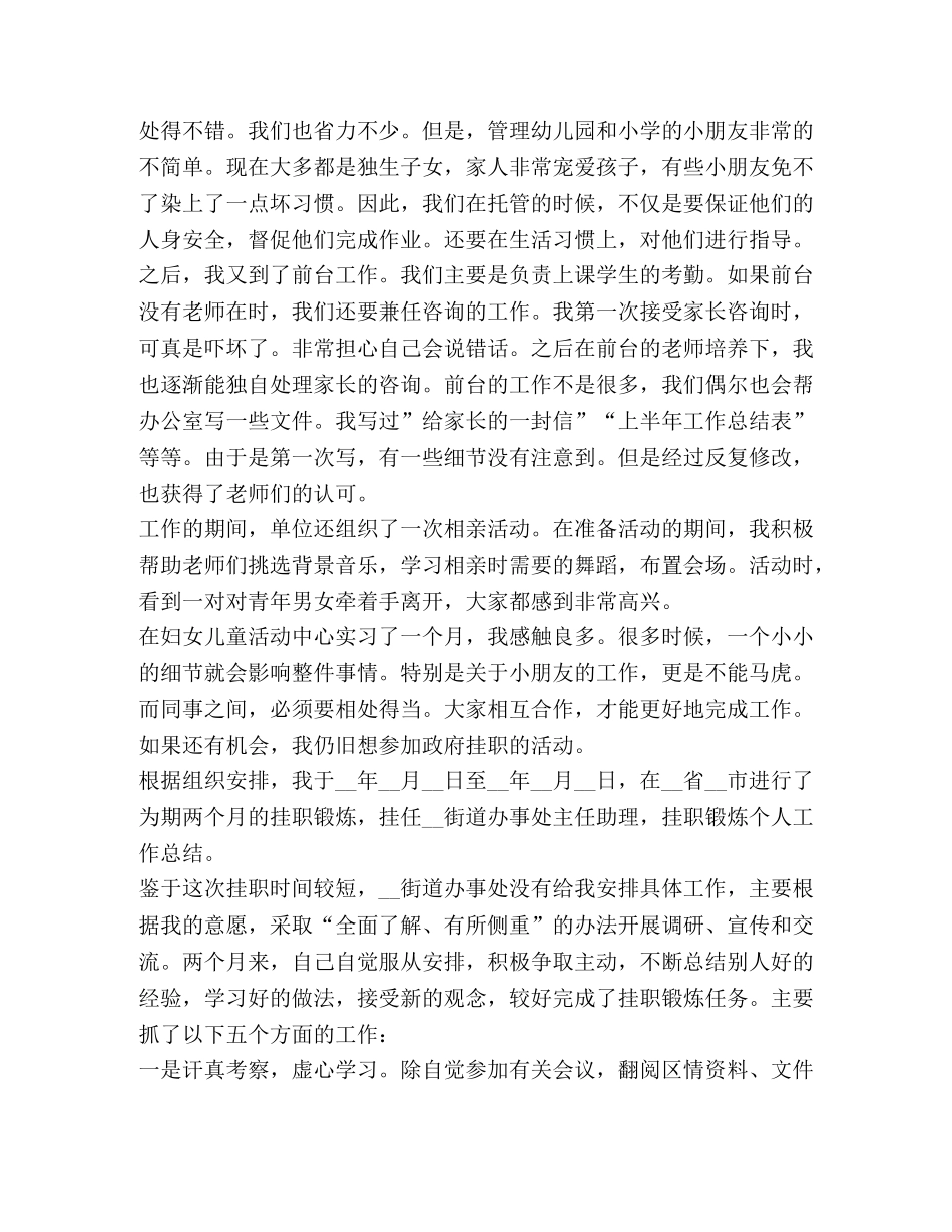 挂职工作总结2020 _第2页