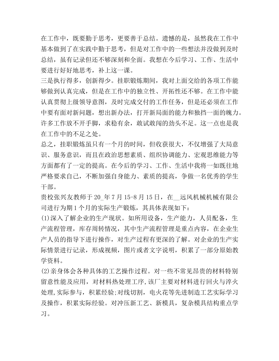 挂职工作总结怎么写？ _第3页