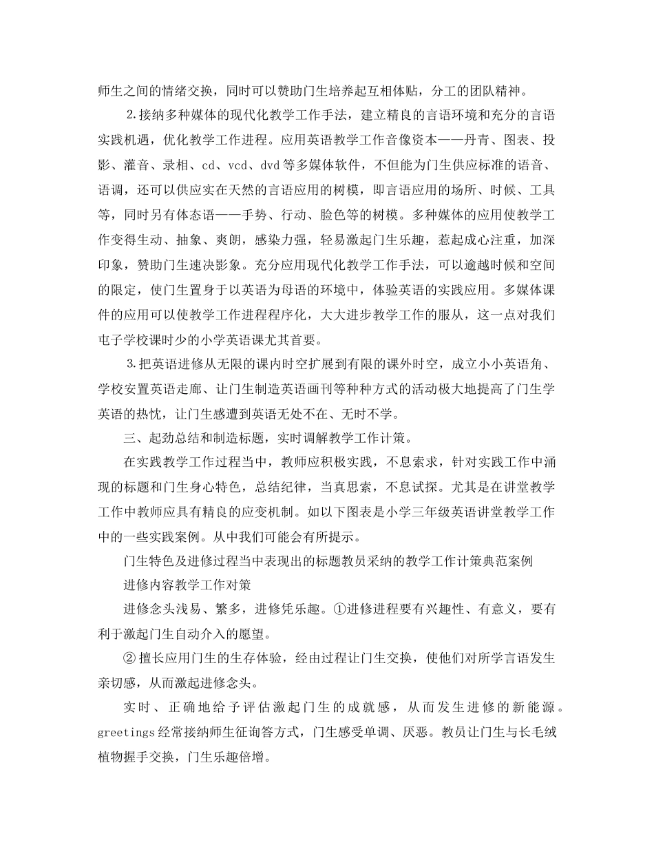 2021年六年级英语教学个人工作参考总结_第3页