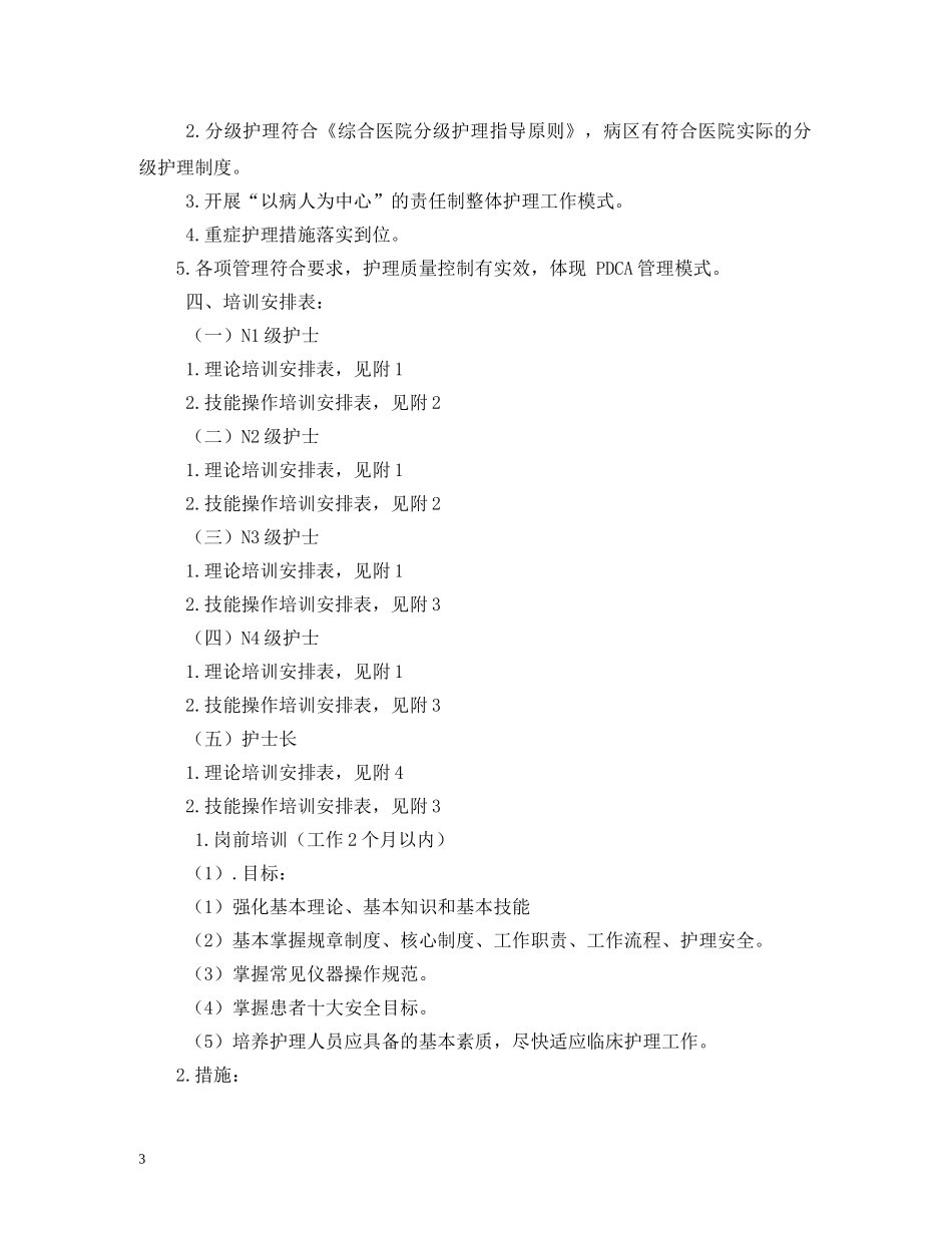 护士长培训计划 _第3页