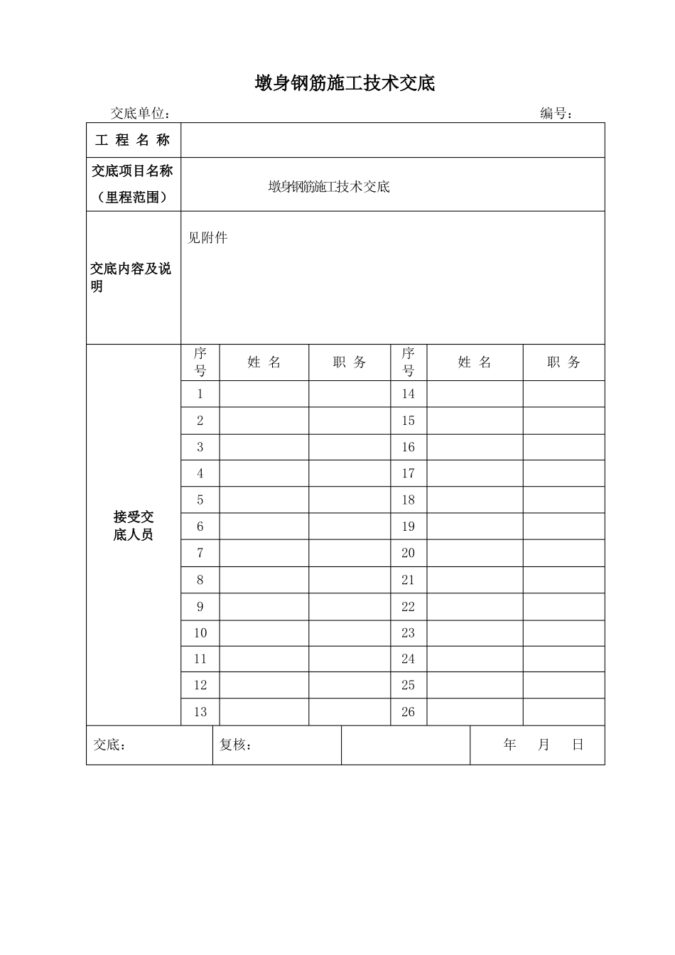 墩身钢筋施工技术交底_第1页