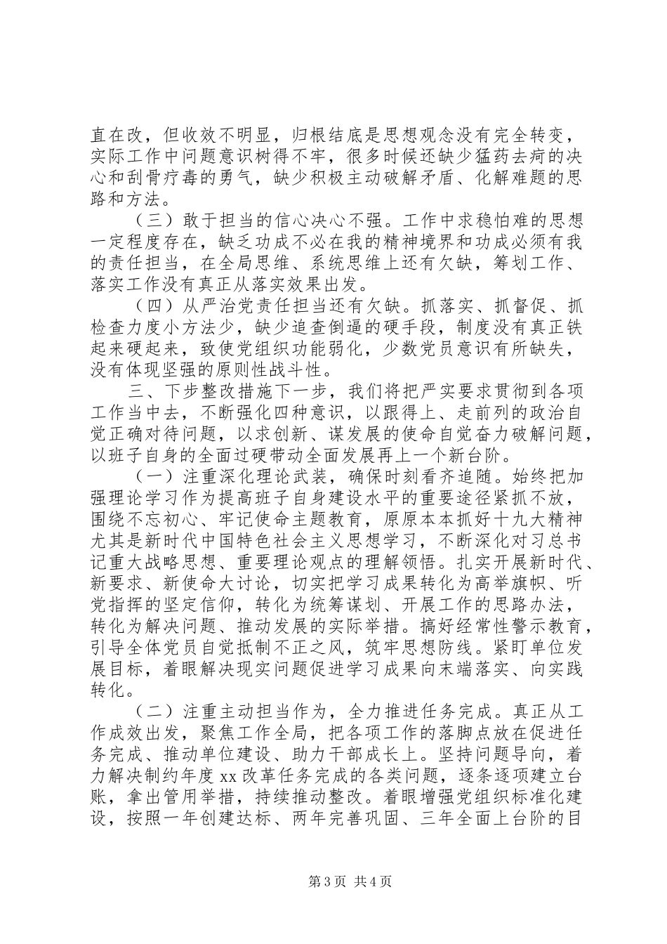 支委班子报告对照检查情况_第3页