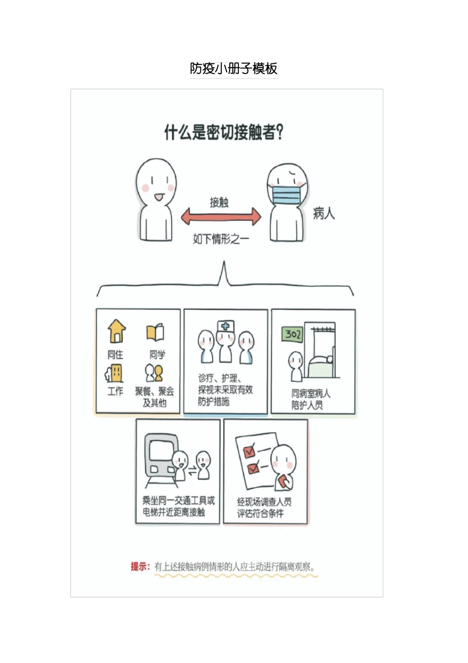 防疫小册子模板_第1页