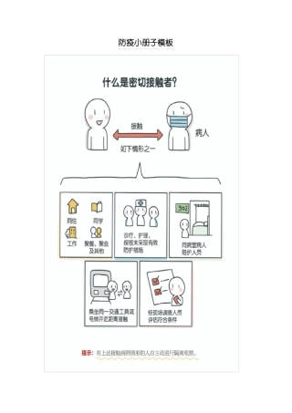 防疫小册子模板