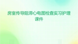 房室传导阻滞心电图检查实习护理课件
