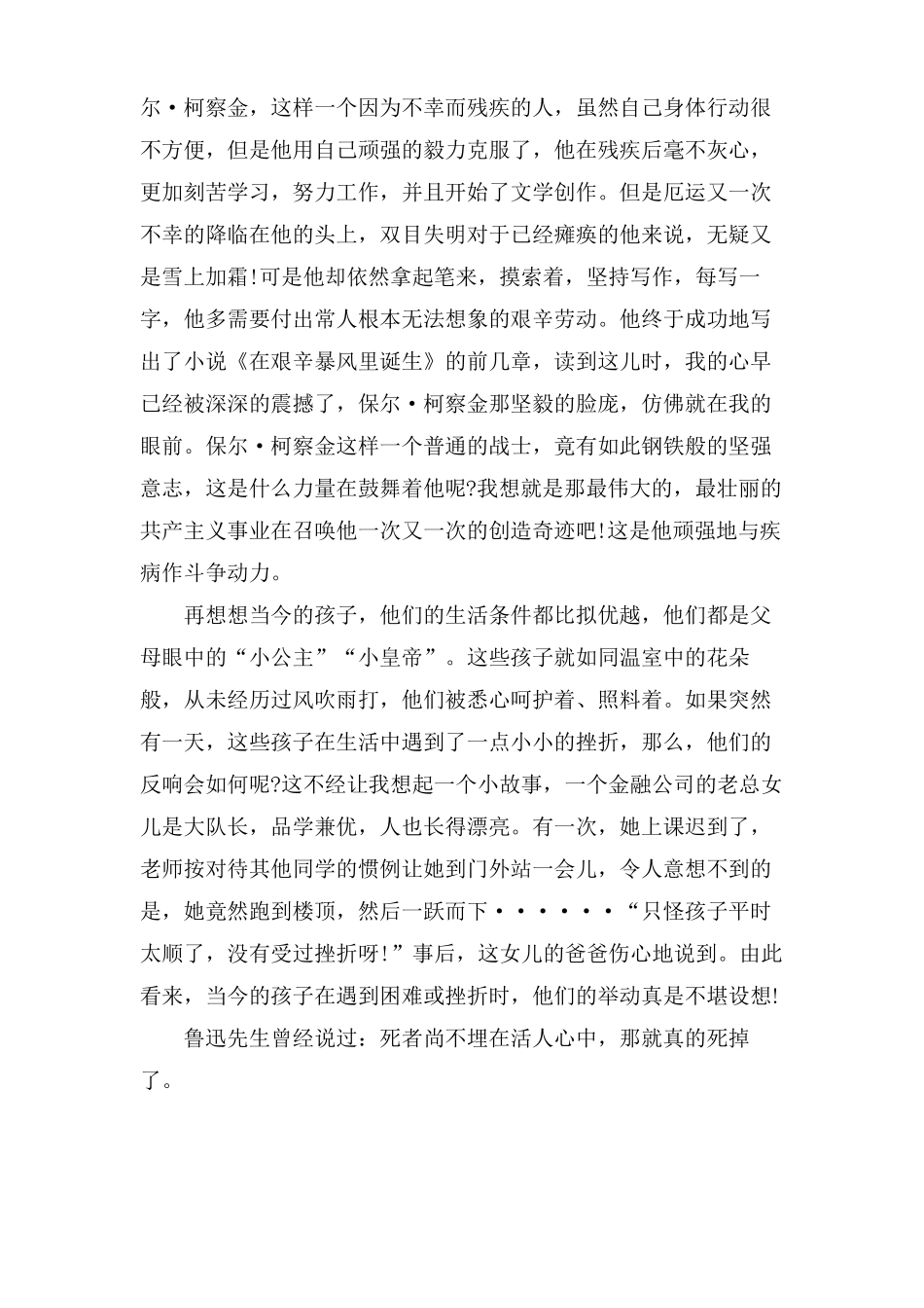 钢铁是怎样炼成的读书心得体会5篇_第3页