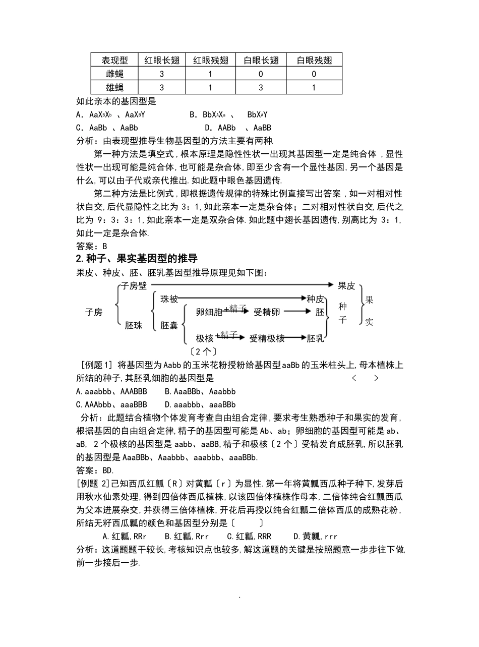 生物遗传题解题技巧_第3页