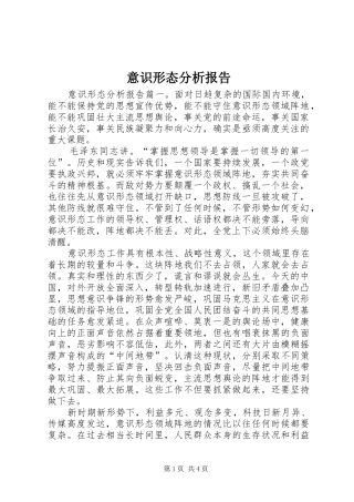 意识形态分析报告