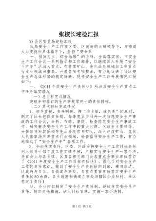 张校长迎检汇报