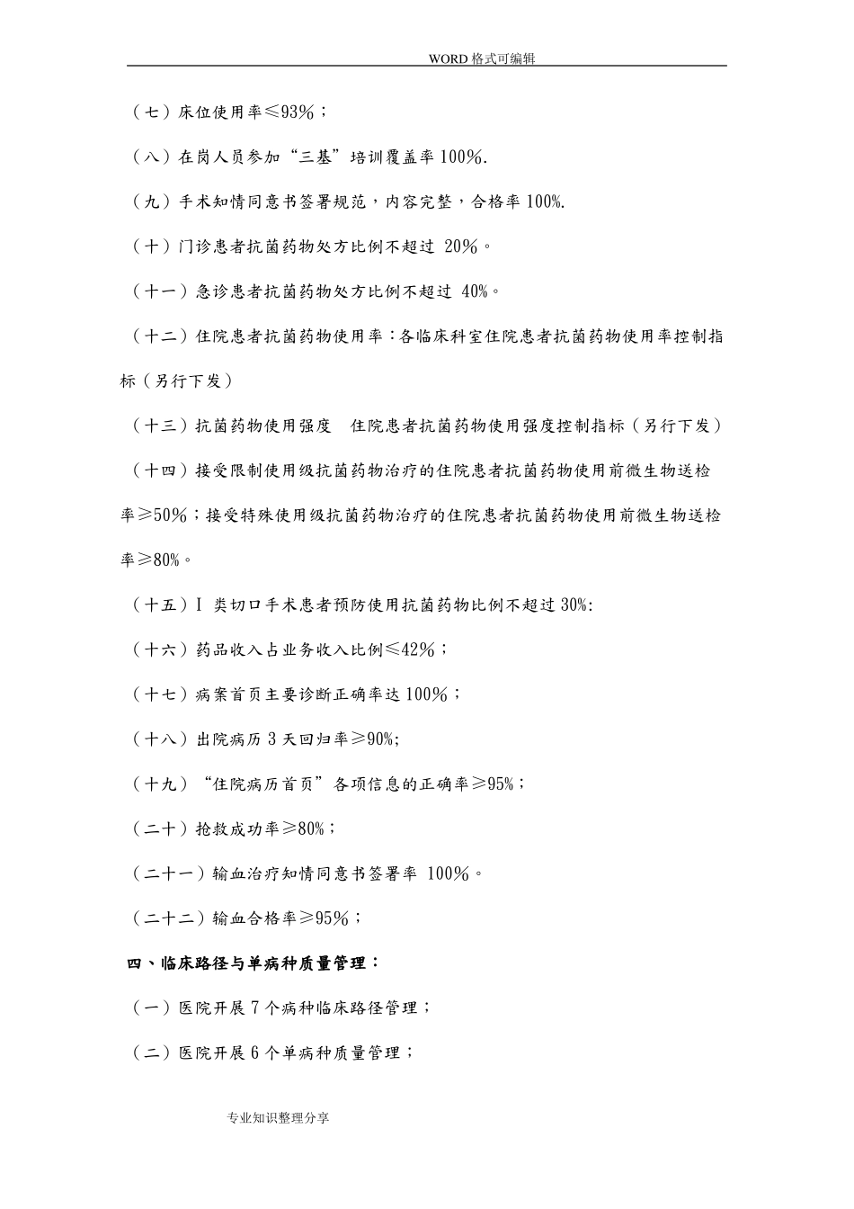 医院医疗质量及安全控制指标_第2页