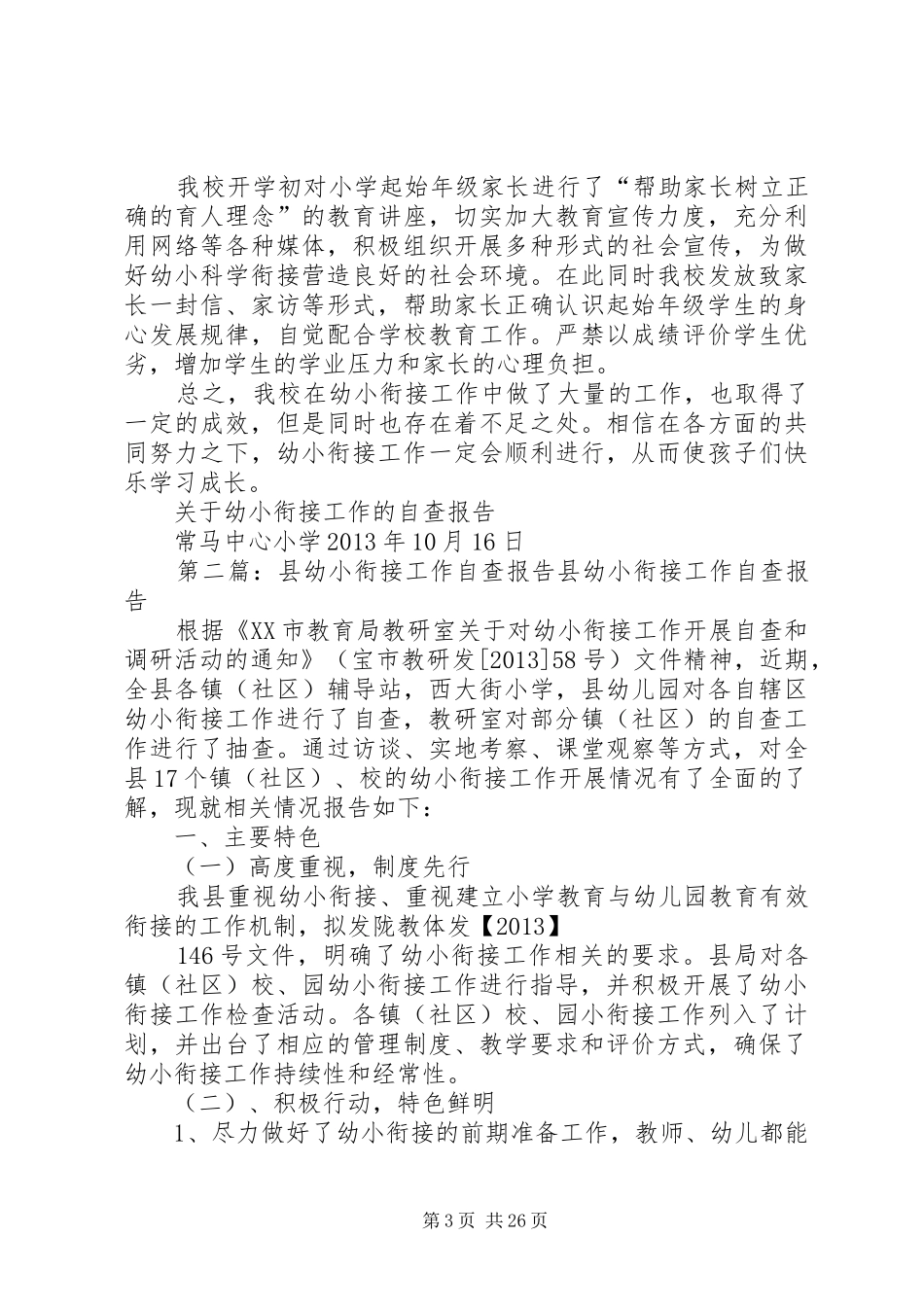 幼小衔接自查报告_第3页