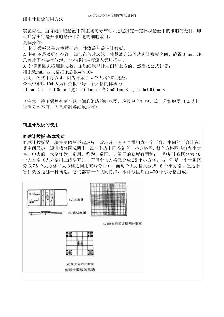 细胞计数板使用方法_第1页