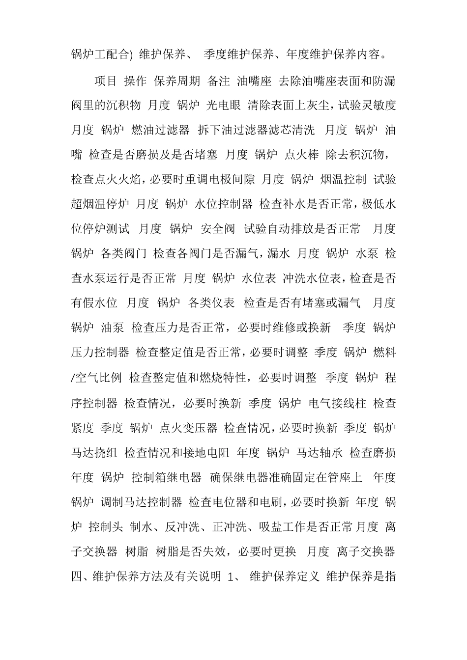 锅炉设备维护保养方案_第2页