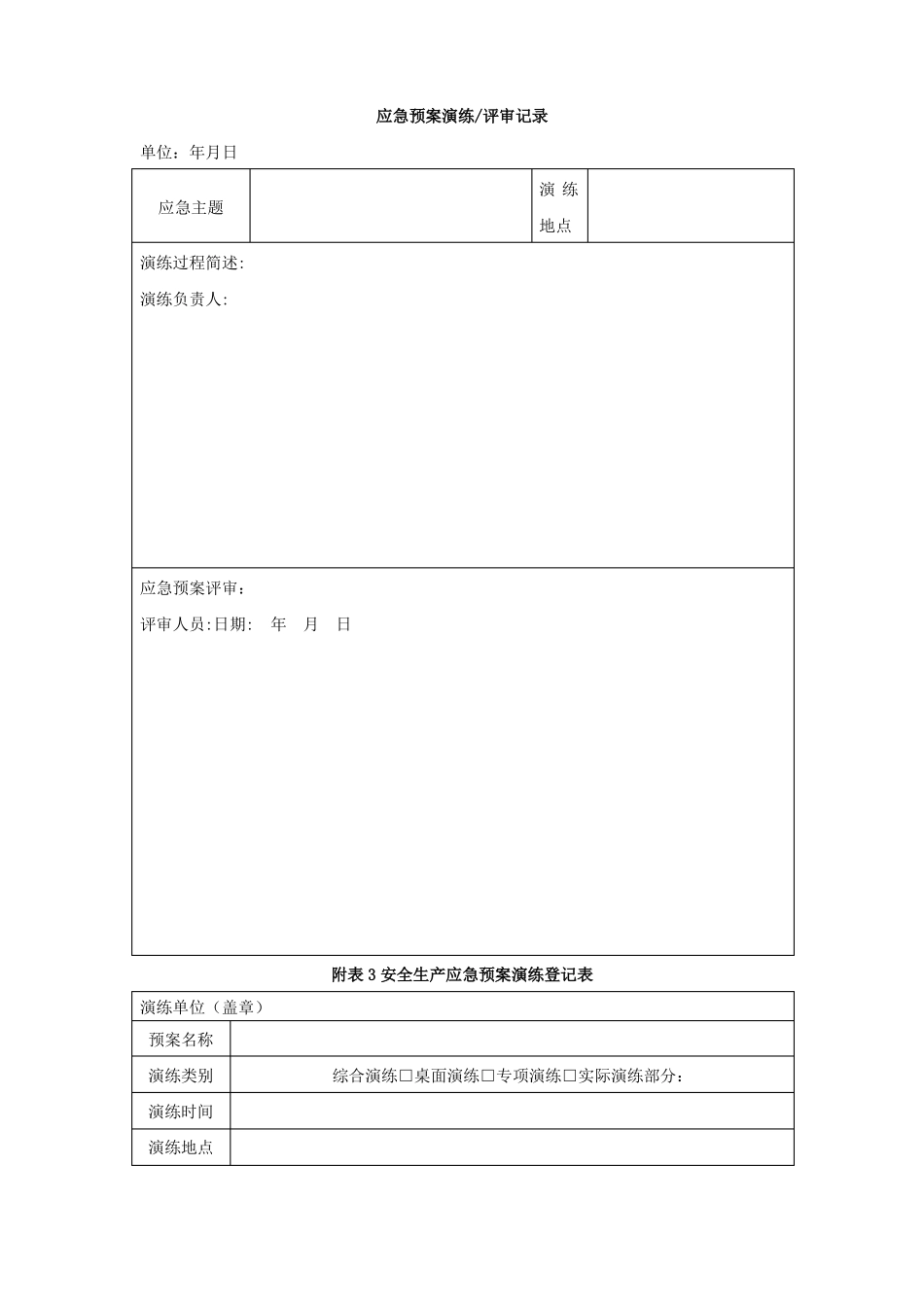 机械铸造企业应急预案演练计划_第3页