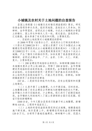 小城镇及农村关于土地问题的自查报告 (12)