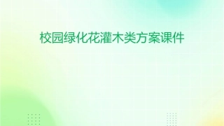 校园绿化花灌木类方案课件
