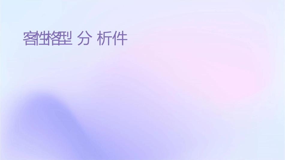 顾客性格类型分析课件_第1页