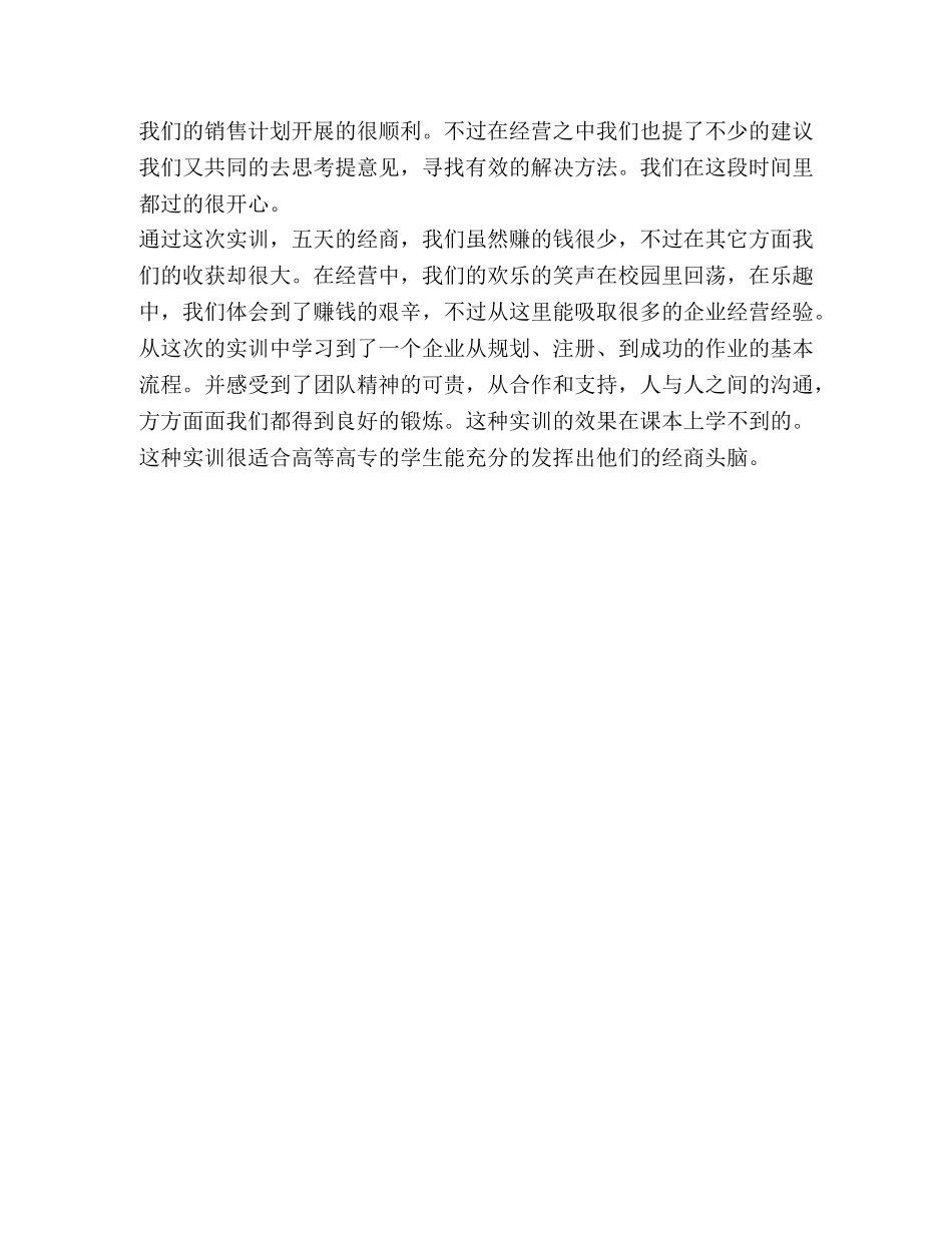 工商模拟市场实训总结 _第2页