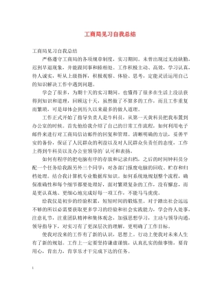 工商局见习自我总结 