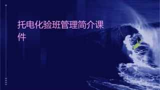 托电化验班管理简介课件