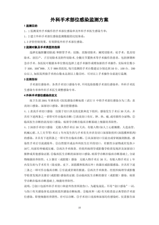 外科手术部位感染监测的方案