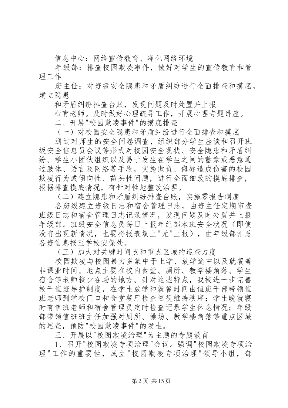 学校园欺凌专项治理自查报告_第2页