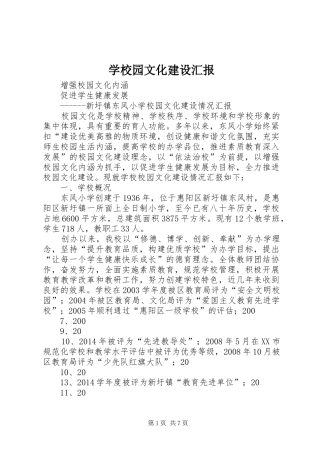学校园文化建设汇报