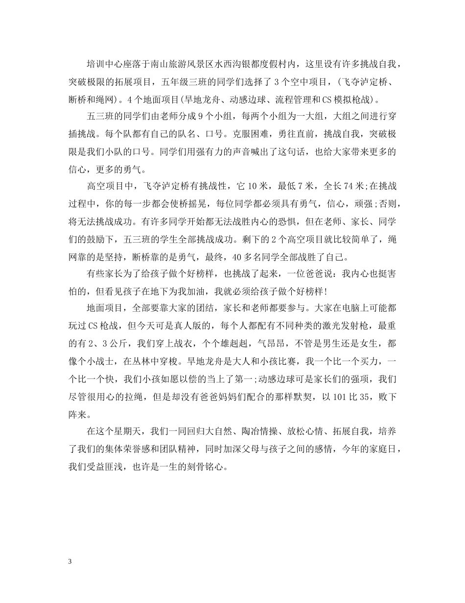 国际家庭日的活动总结 _第3页