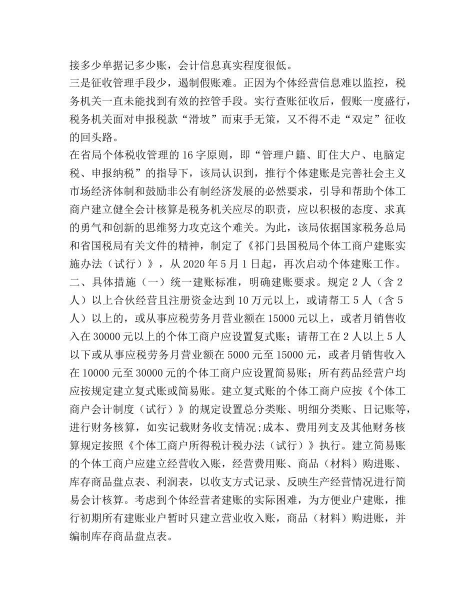 国税局个体建账试点工作总结 _第2页