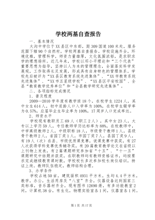 学校两基自查报告