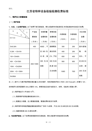 压力容器报验收费标准附件