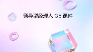 领导型经理人GE课件
