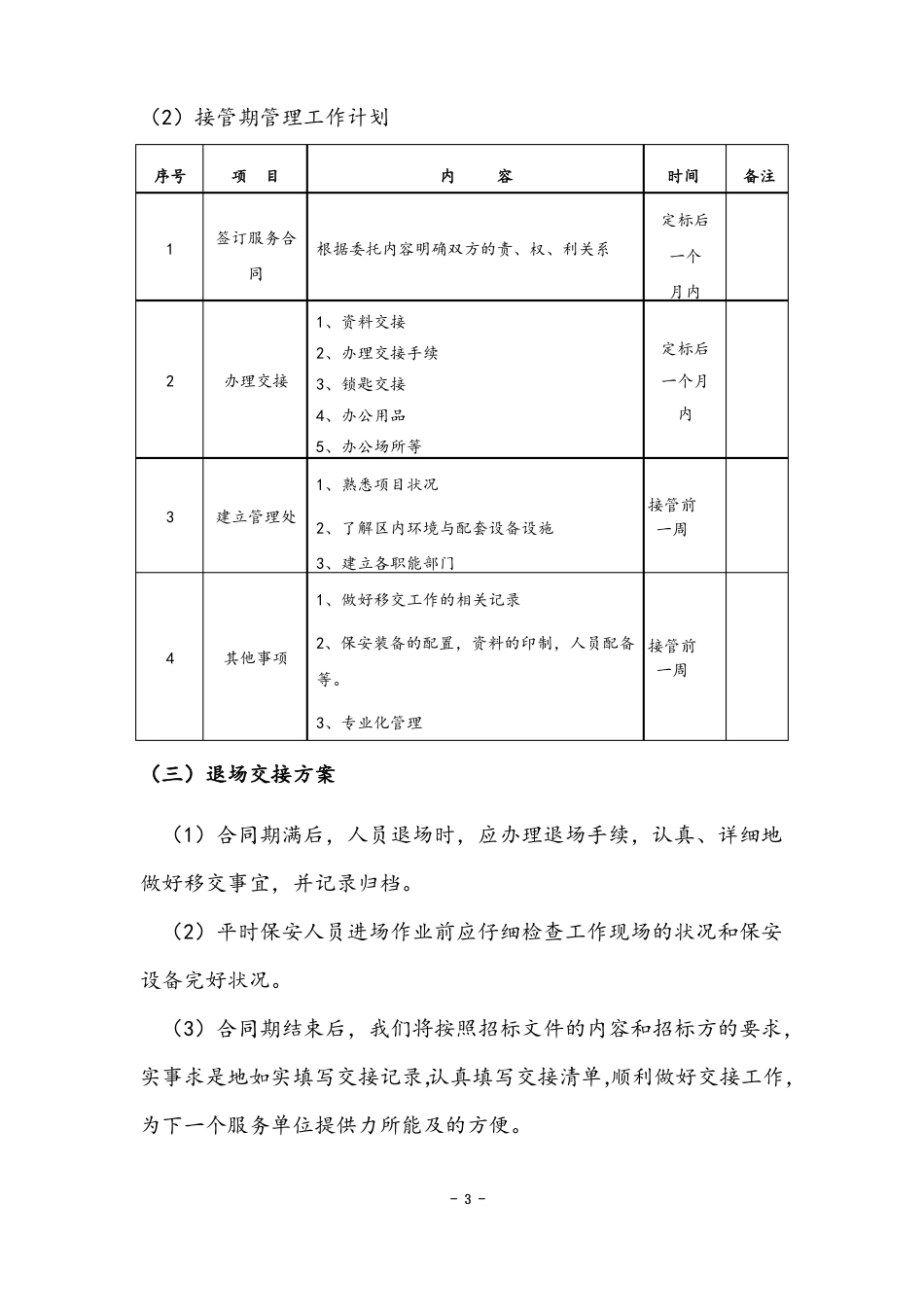保安服务方案进退场交接方案及质量保证措施18_第3页