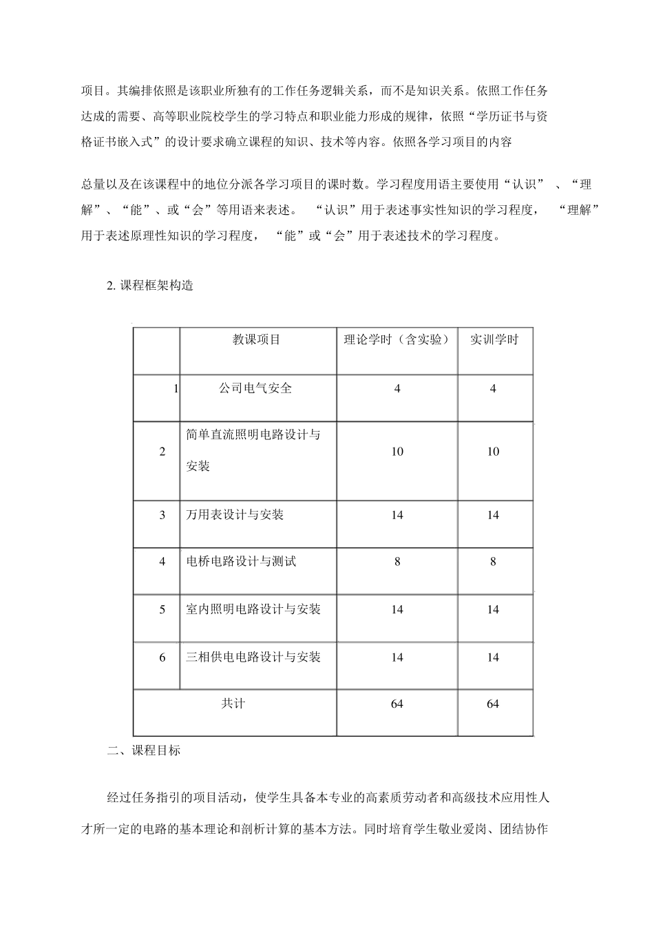 电工技术基础与技能课程标准_第3页
