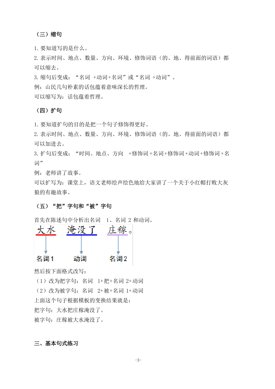 小学语文句式转换题专题复习+训练及答案_第3页
